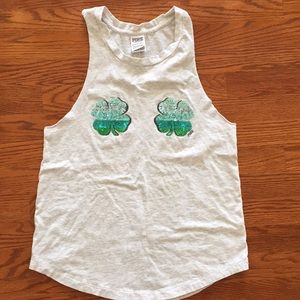 St Patrick’s day shamrock tank